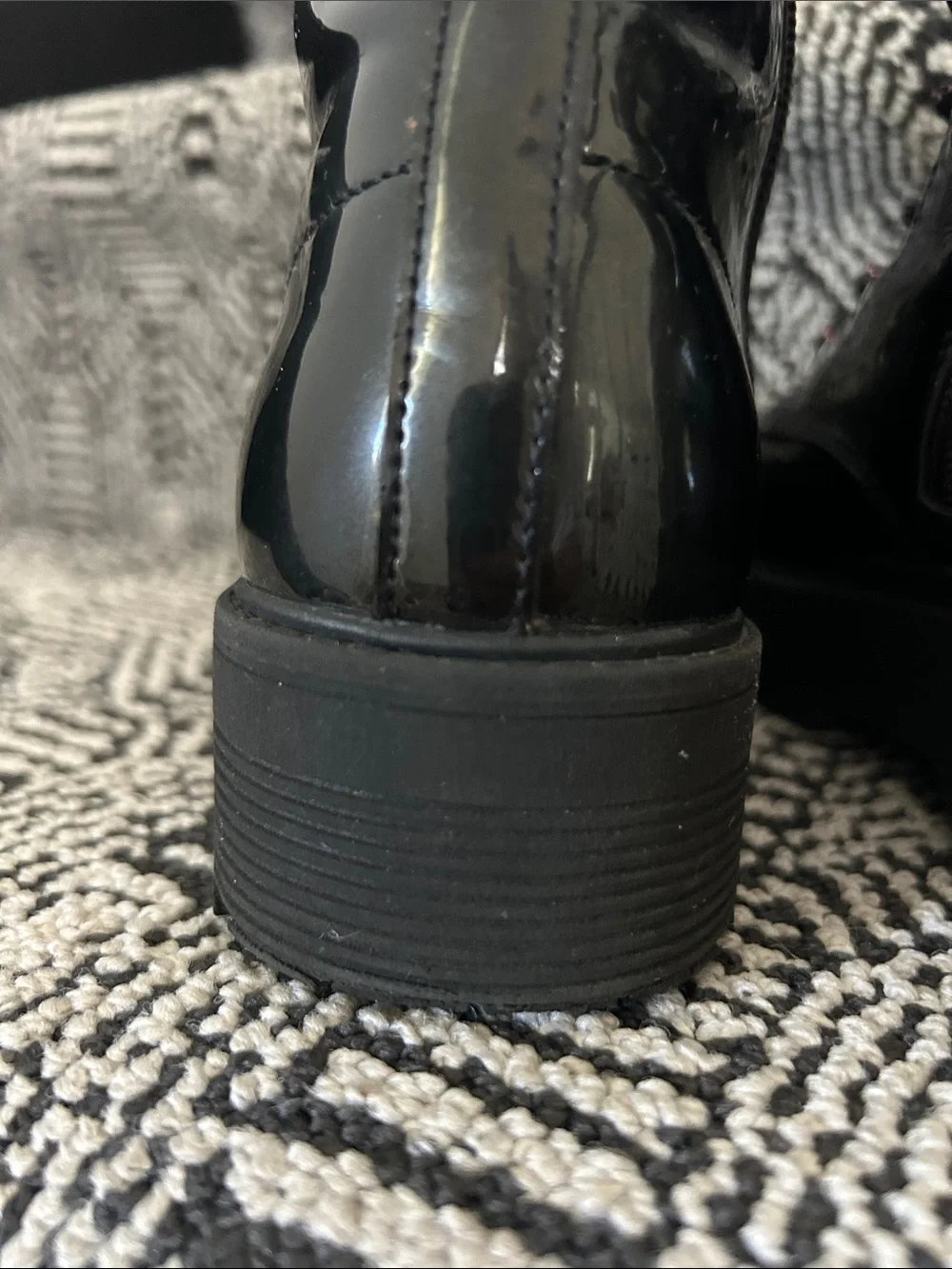 Skechers Black Patent Platform Boots